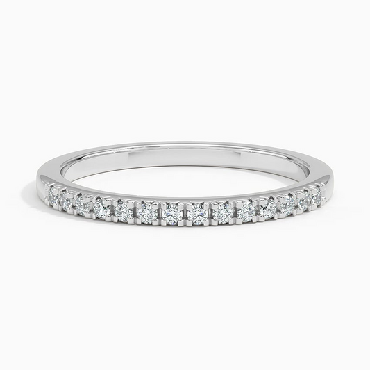 0.13CTW Round Lab Grown Diamond Simple Wedding Band