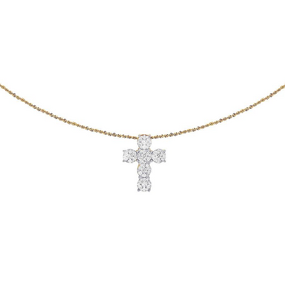 1.5 CTW 14k Lab Grown Diamond Cluster Pendant Charm