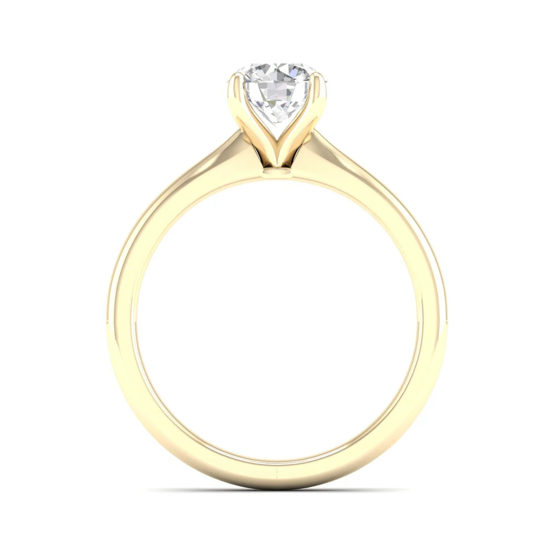 1 CTW Round Cut Lab Grown Diamond Women Solitaire Ring