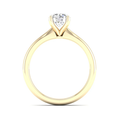 1 CTW Round Cut Lab Grown Diamond Women Solitaire Ring