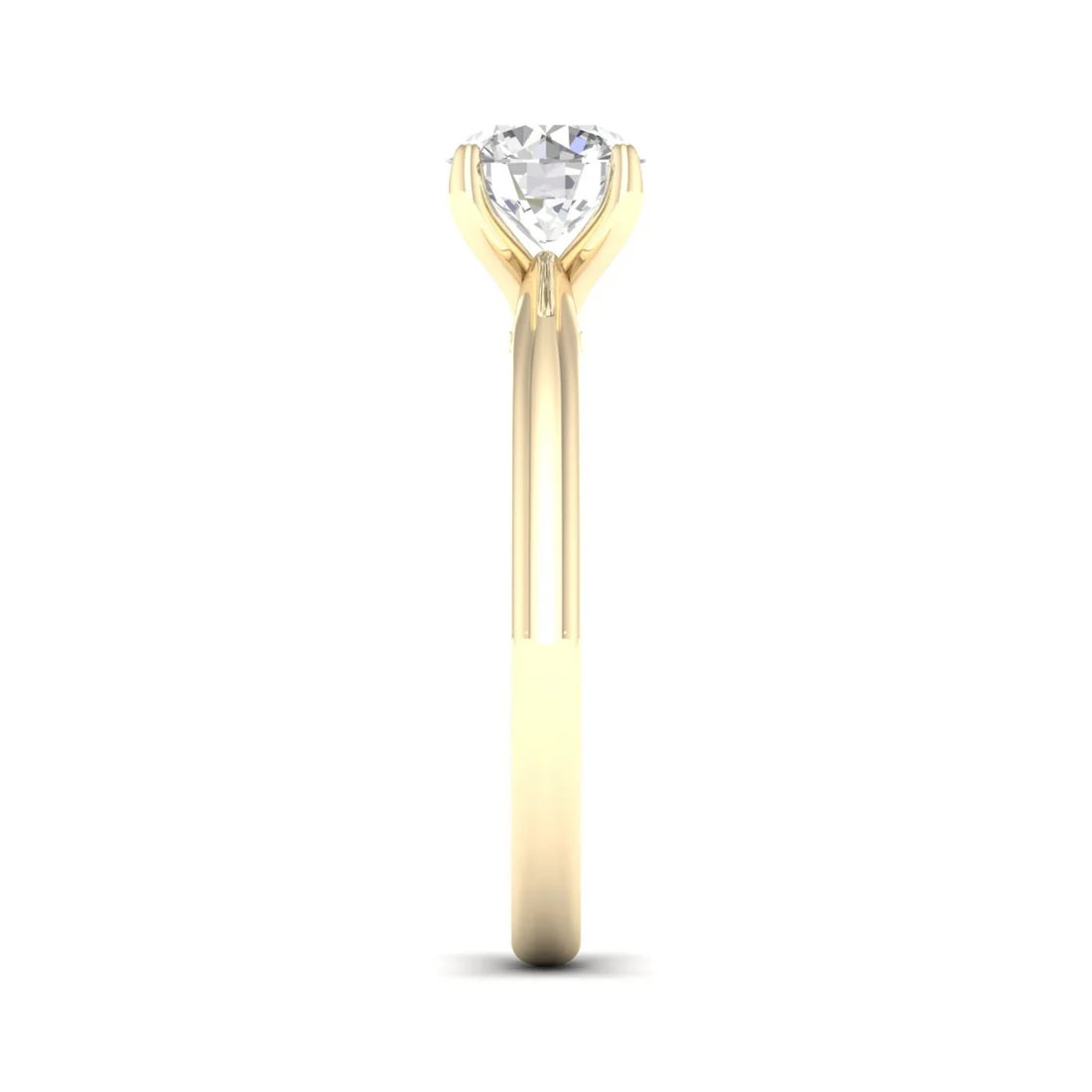 1 CTW Round Cut Lab Grown Diamond Women Solitaire Ring