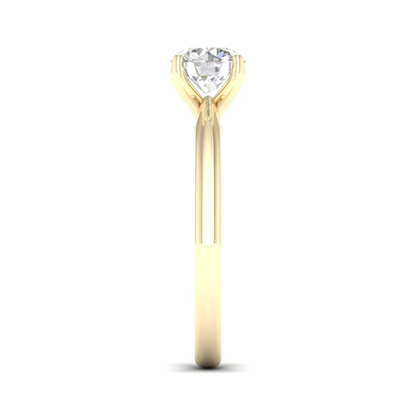 1 CTW Round Cut Lab Grown Diamond Women Solitaire Ring