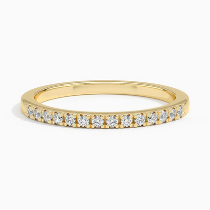 0.13CTW Round Lab Grown Diamond Simple Wedding Band