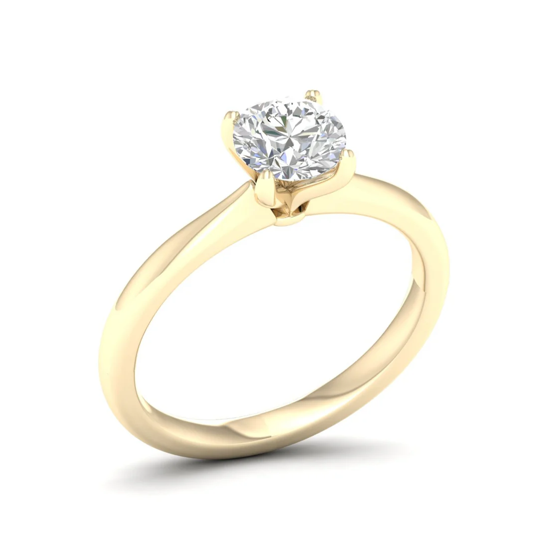 1 CTW Round Cut Lab Grown Diamond Women Solitaire Ring