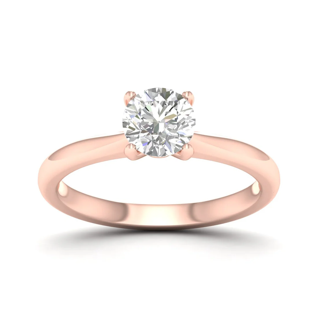 1 CTW Round Cut Lab Grown Diamond Women Solitaire Ring