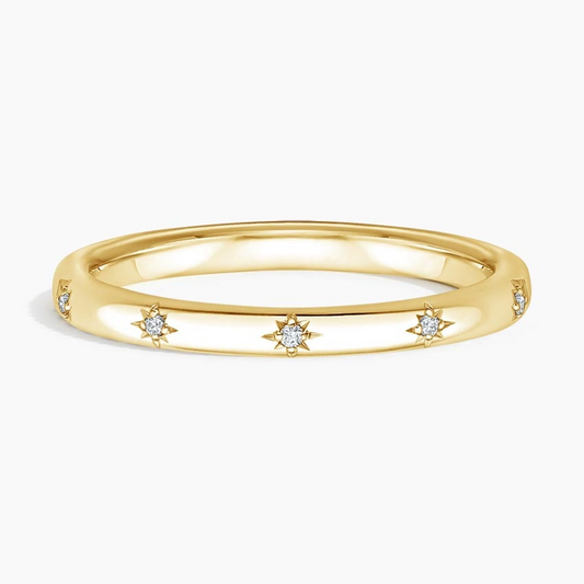 0.05CTW Lab Grown Diamond Simple Stackable Wedding Band