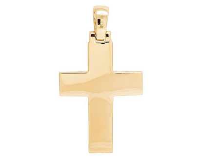 Lab Grown Diamond 14K Baguette Designer Cross Pendant