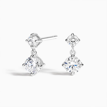 1 CTW Lab Grown Diamond Drop Earrings