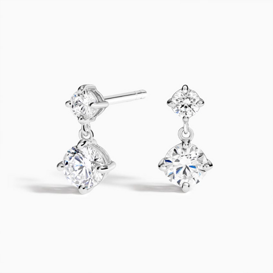 1 CTW Lab Grown Diamond Drop Earrings