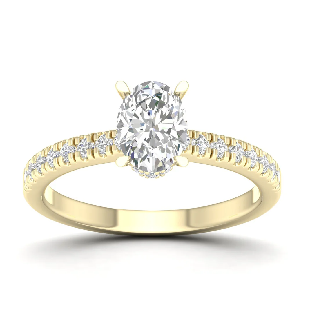 1.23CTW Classic Oval Lab Grown Diamond Halo Ring