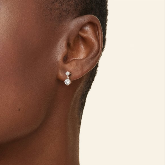 1 CTW Lab Grown Diamond Drop Earrings