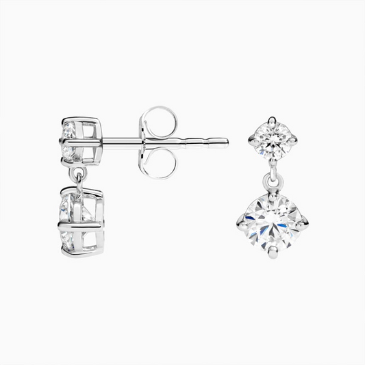 1 CTW Lab Grown Diamond Drop Earrings