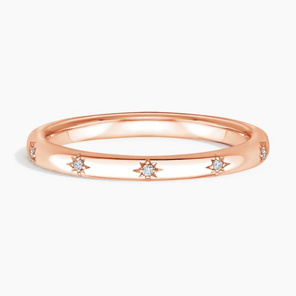0.05CTW Lab Grown Diamond Simple Stackable Wedding Band