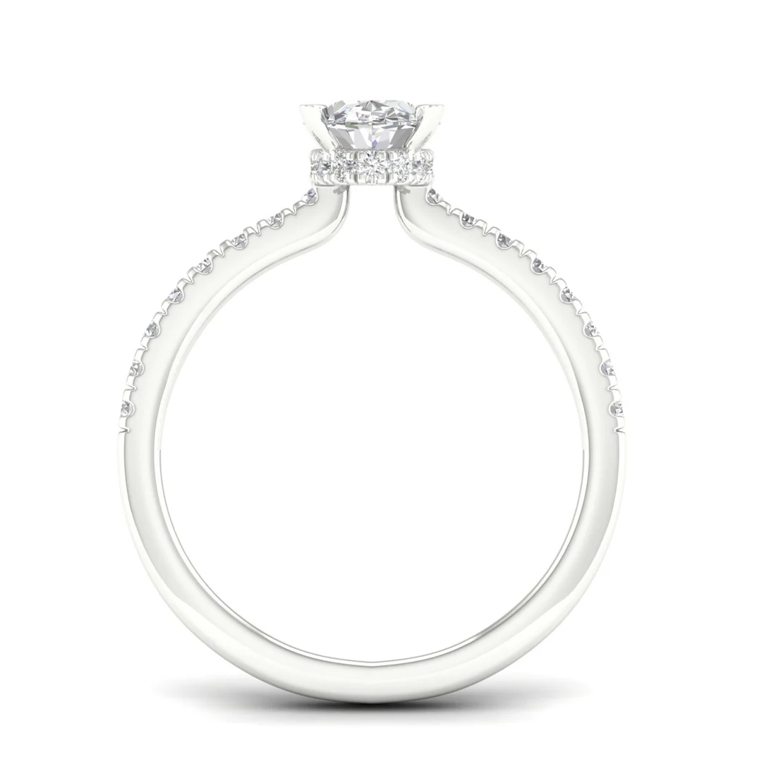 1.23CTW Classic Oval Lab Grown Diamond Halo Ring