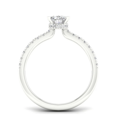 1.23CTW Classic Oval Lab Grown Diamond Halo Ring