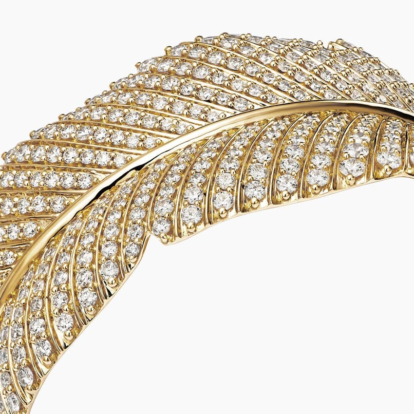 12.50CTW 6 inch Pave Leaf Lab Grown Diamond Cuff Bracelet