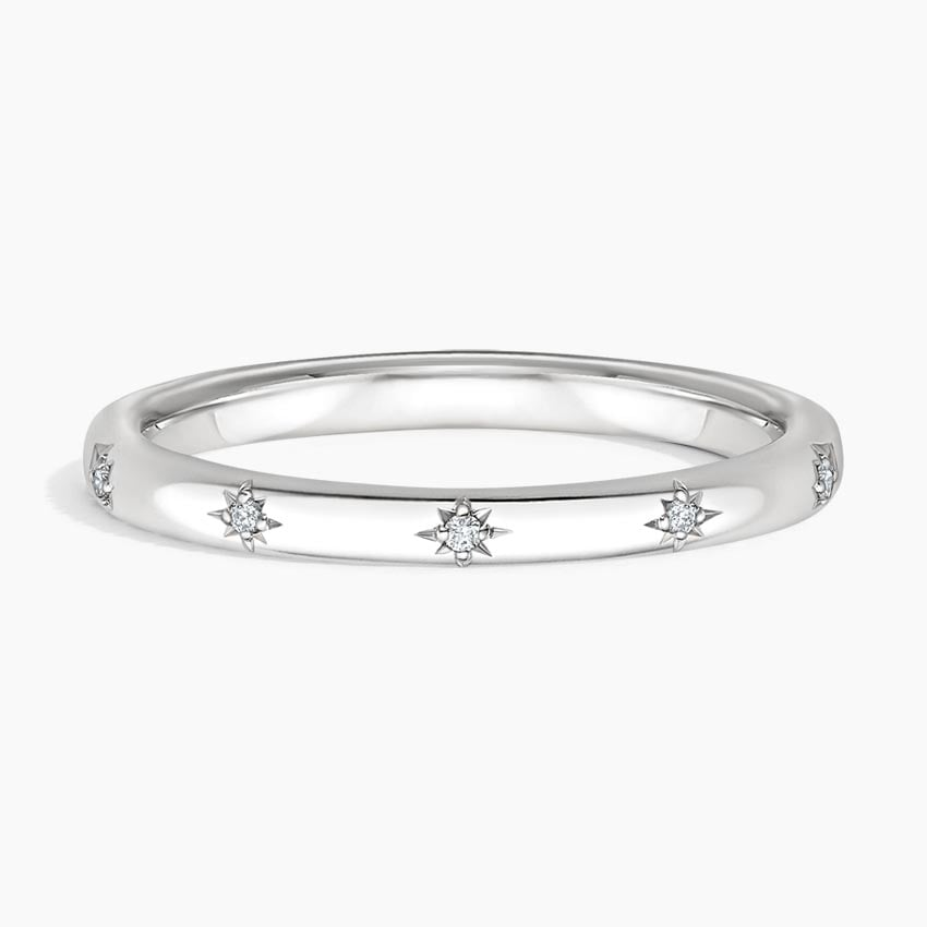 0.05CTW Lab Grown Diamond Simple Stackable Wedding Band