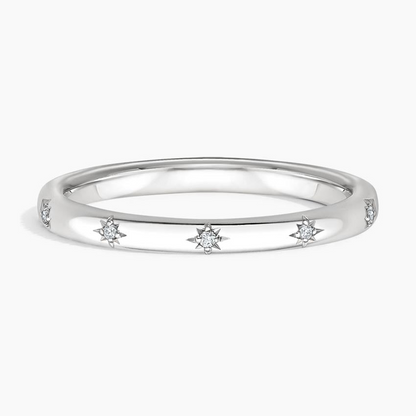 0.05CTW Lab Grown Diamond Simple Stackable Wedding Band