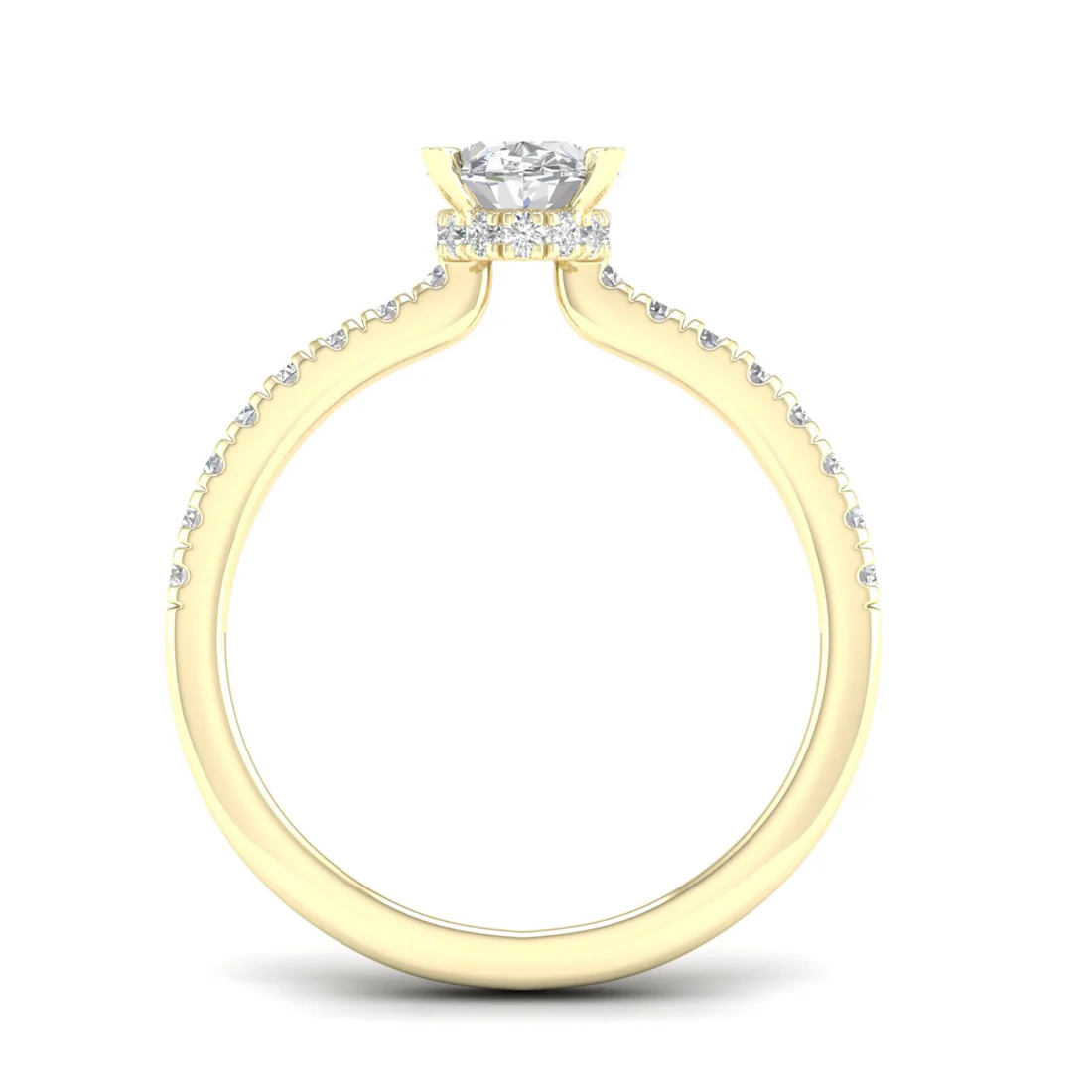 1.23CTW Classic Oval Lab Grown Diamond Halo Ring