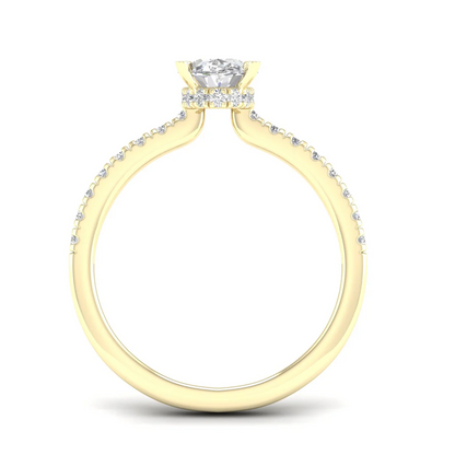 1.23CTW Classic Oval Lab Grown Diamond Halo Ring