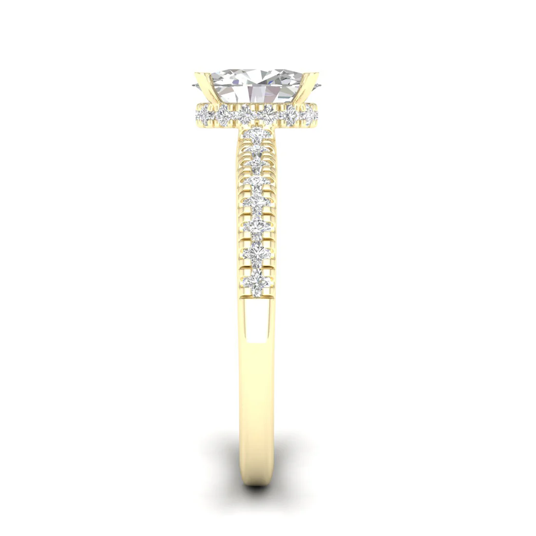 1.23CTW Classic Oval Lab Grown Diamond Halo Ring