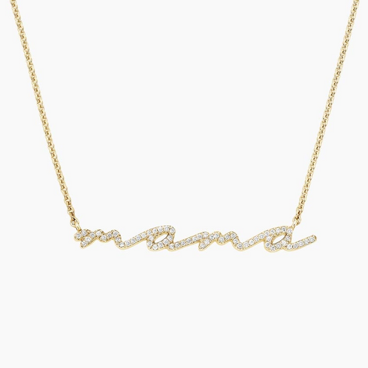 1/5 CTW Lab Grown Diamond Script Mama Pendant