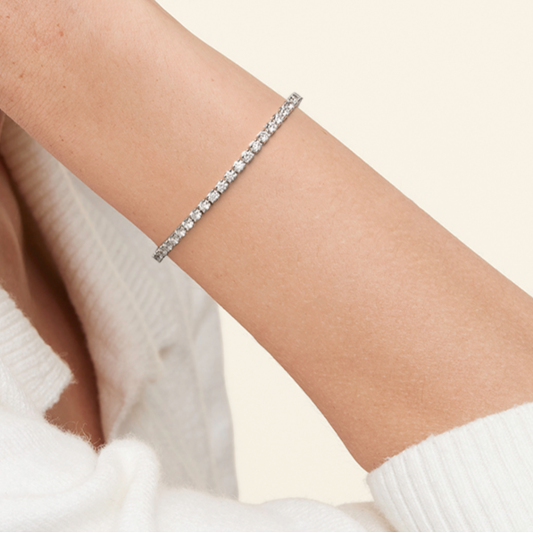 4CTW 6.5 inch Lab Grown Diamond Line Tennis Bracelet