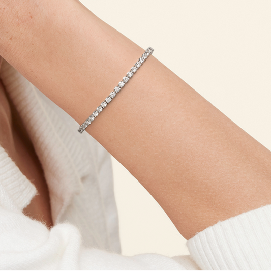 4CTW 6.5 inch Lab Grown Diamond Line Tennis Bracelet