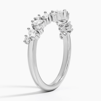0.40CTW Lab Grown Diamond Unique Fancy Wedding Band