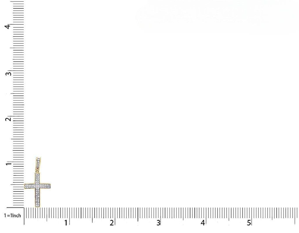 1.2 Inch Lab Grown Diamond Pave Cross Pendant