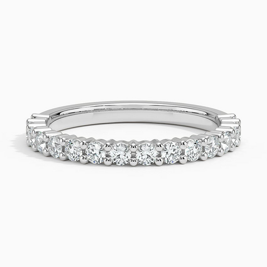 0.45CTW Lab Grown Diamond Half Eternity Wedding Band