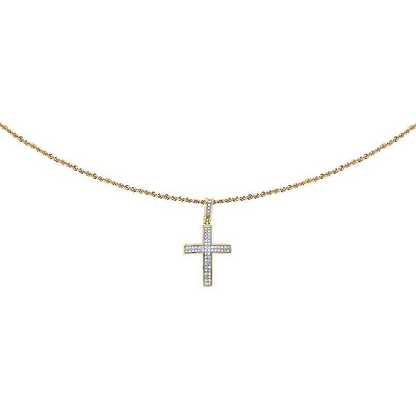 1.2 Inch Lab Grown Diamond Pave Cross Pendant