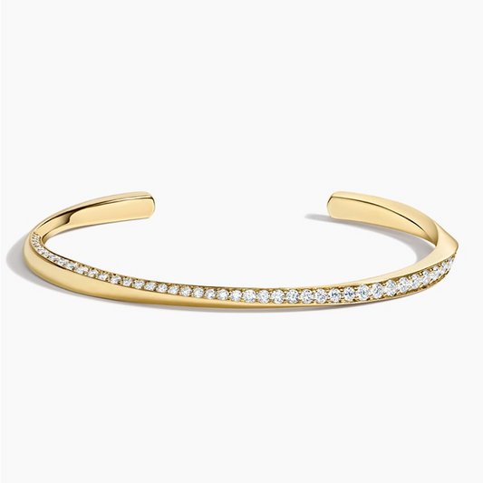 1CTW 6.5 inch Lab Grown Diamond Open Cuff Bracelet