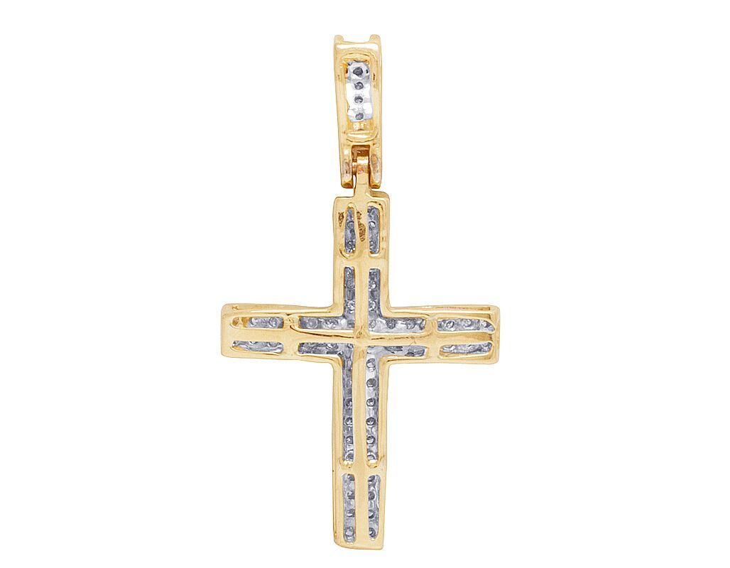 1.2 Inch Lab Grown Diamond Pave Cross Pendant