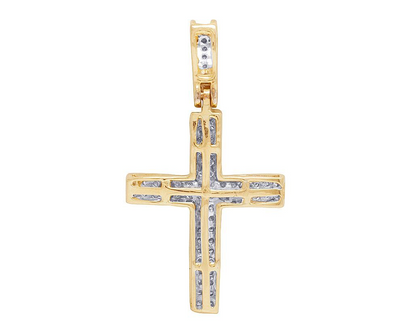 1.2 Inch Lab Grown Diamond Pave Cross Pendant