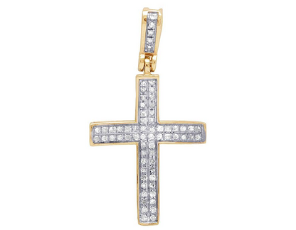 1.2 Inch Lab Grown Diamond Pave Cross Pendant