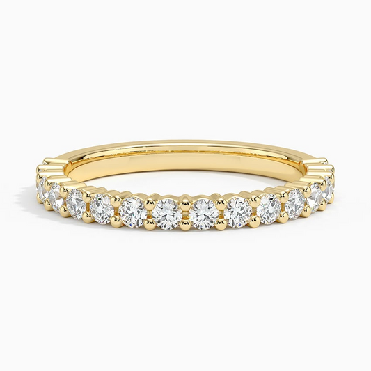 0.45CTW Lab Grown Diamond Half Eternity Wedding Band