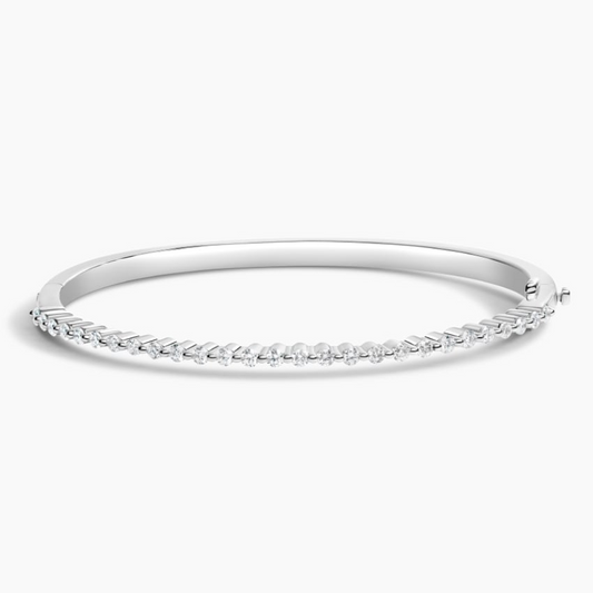 3/4CTW 6.5 inch Lab Grown Diamond Bangle Bracelet