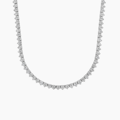 10 CTW 16 in. Perfect Three-Prong Diamond Tennis Necklace