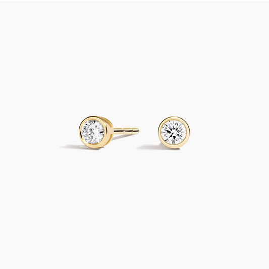 1/4 CTW Lab Grown Diamond Bezel Stud Earrings