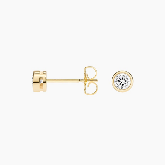 1/4 CTW Lab Grown Diamond Bezel Stud Earrings
