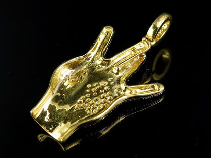 10K Gold Lab Grown Diamond West Side Hand Pendant