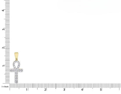 1.2 CTW Lab Grown Diamond Egyptian Ankh Cross Pendant