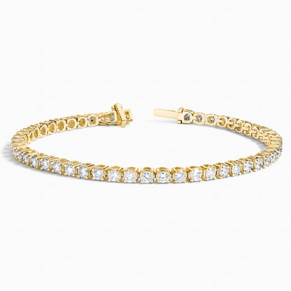 3CTW 7 inch Round Cut Lab Grown Diamond Line Tennis Bracelet