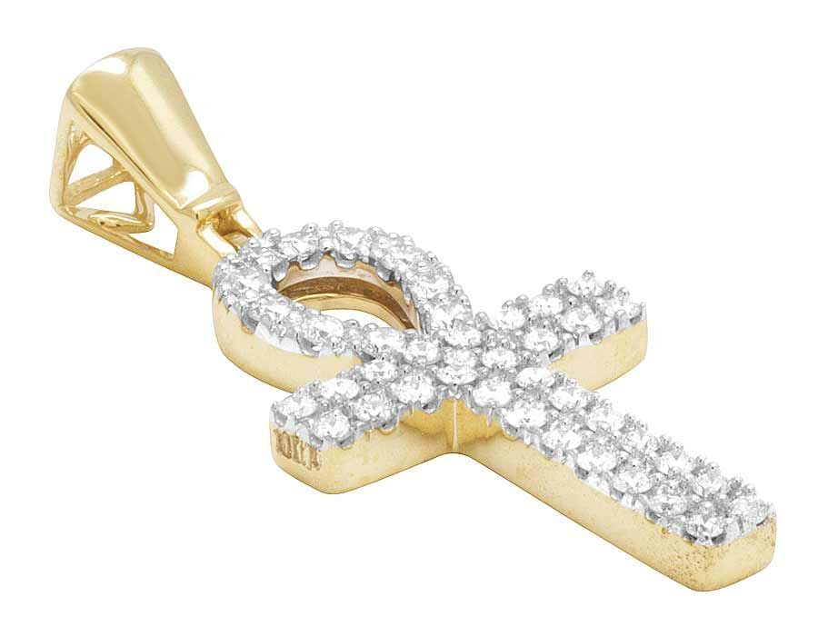 1.2 CTW Lab Grown Diamond Egyptian Ankh Cross Pendant