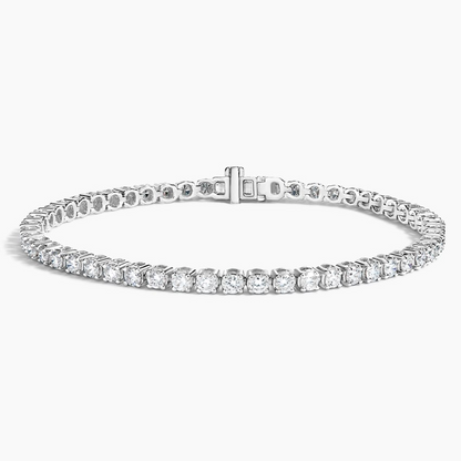 3CTW 7 inch Round Cut Lab Grown Diamond Line Tennis Bracelet