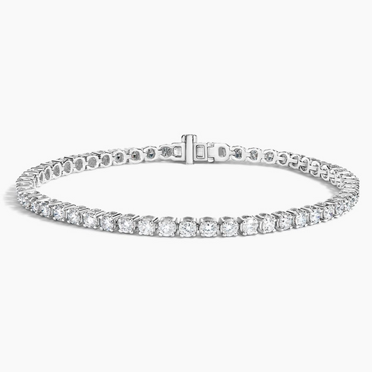 3CTW 7 inch Round Cut Lab Grown Diamond Line Tennis Bracelet
