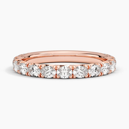 0.81CTW Lab Grown Diamond Prong Set Simple Wedding Band