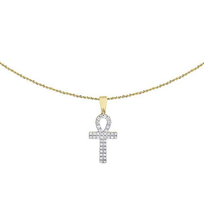 1.2 CTW Lab Grown Diamond Egyptian Ankh Cross Pendant
