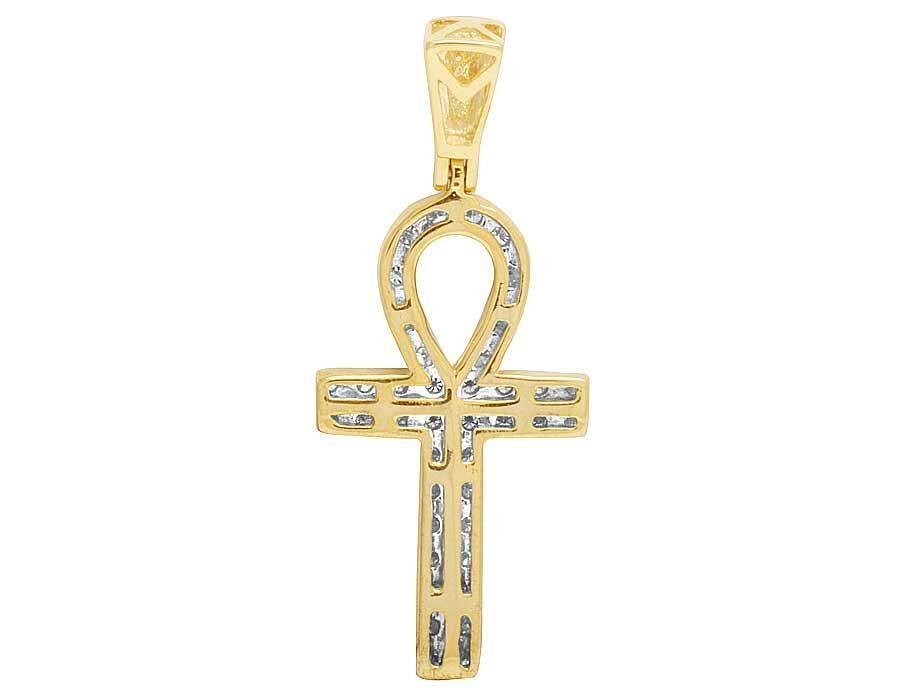 1.2 CTW Lab Grown Diamond Egyptian Ankh Cross Pendant